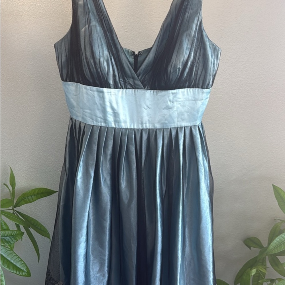 ✨ David’s Bridal Teal Satin & Tulle Dress Size 12 ✨